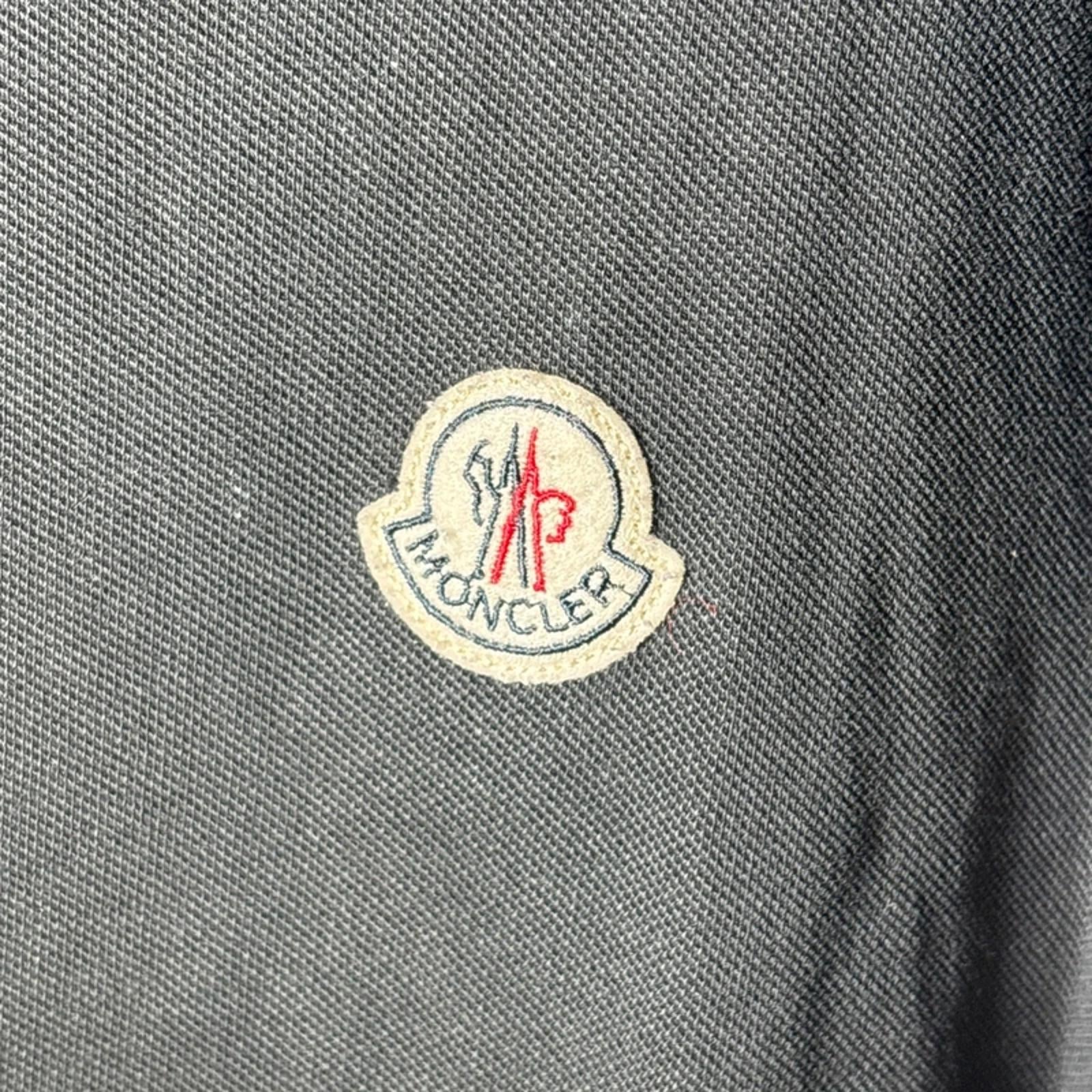 moncler black with red white blue detailing polo shirt tee top 3XL (fits XL)