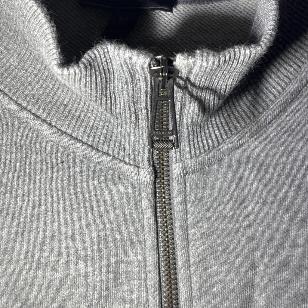 Belstaff men’s medium  grey funnel neck full zip with pockets and logo RRP145