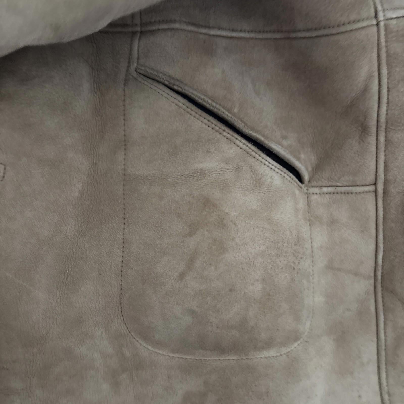 D.T BAYLISS & SON LTD VINTAGE WOMEN'S BROWN SHEEPSKIN COAT SIZE 16UK suede outer