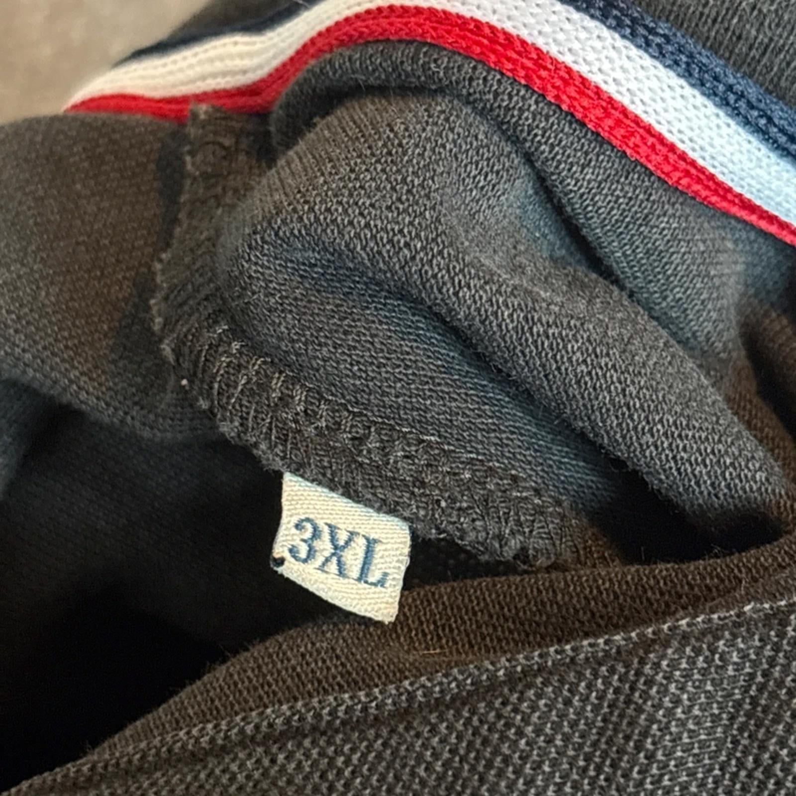 moncler black with red white blue detailing polo shirt tee top 3XL (fits XL)