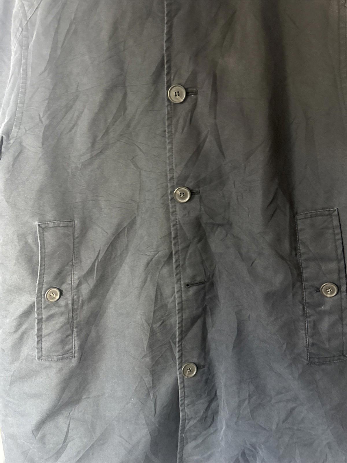 Vintage Moncler Size 2 Medium Navy Down Puffer Jacket Coat Missing Hood & Button