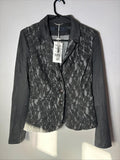 Airfield Beach Blazer Jacket Womens Size 10 UK EU 38 Grey Modal Cotton Blend New