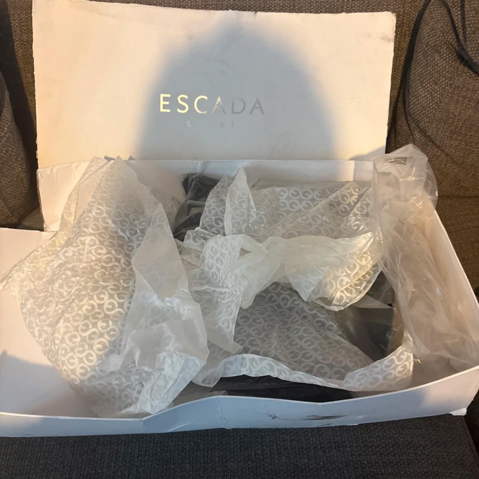 Escada Sport Black Suede Calfskin with A Fur Lining Size 5 UK (38) New with Box
