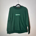 Supreme Box Logo Bogo Crewneck Hoodie jumper sweatshirt Green Medium FW18 100% Authentic VGC