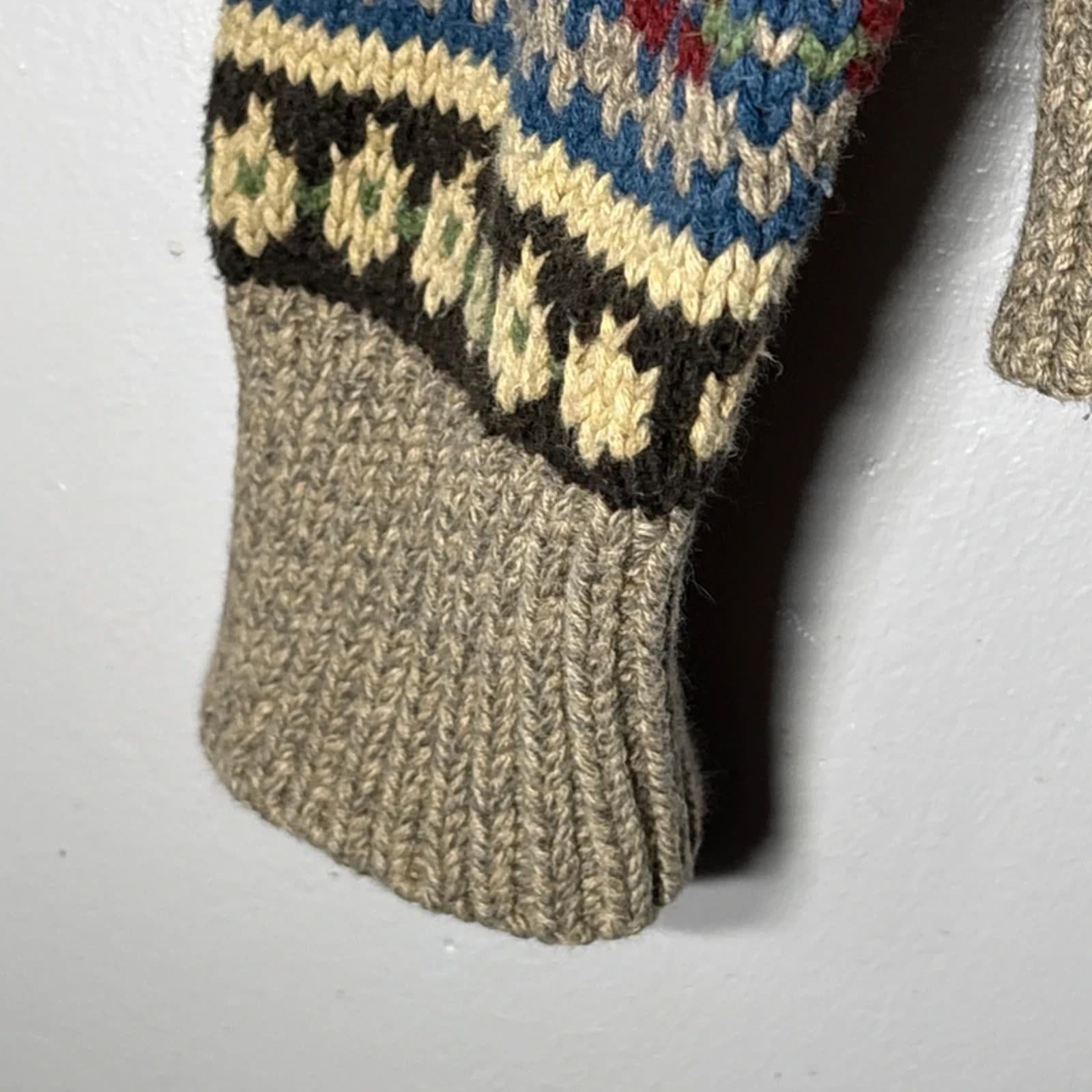 Polo Ralph Lauren Fairisle Cotton Jumper Sweater Snowflake Design Size L Large