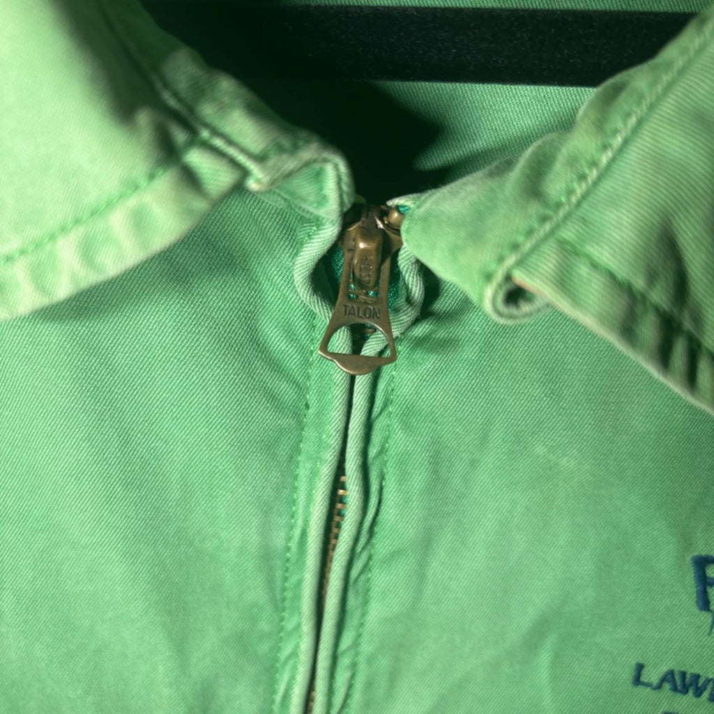 Vintage Green Polo by Ralph Lauren Harrington Style Zip Up Jacket Iconic Size XL