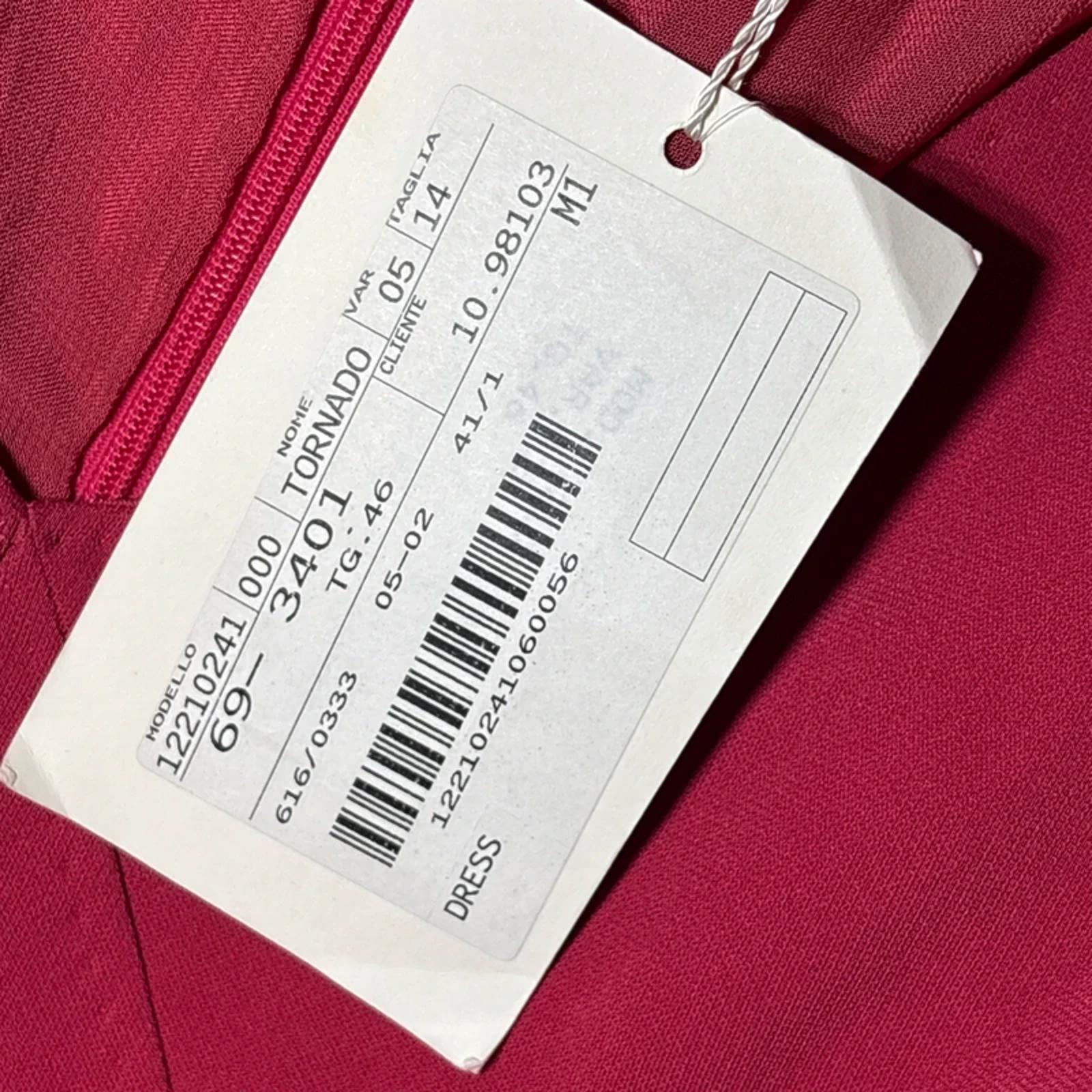 Maxmara Max Mara Dress Red Size 14 UK Made In Italy Triacetate Viscose BNWT
