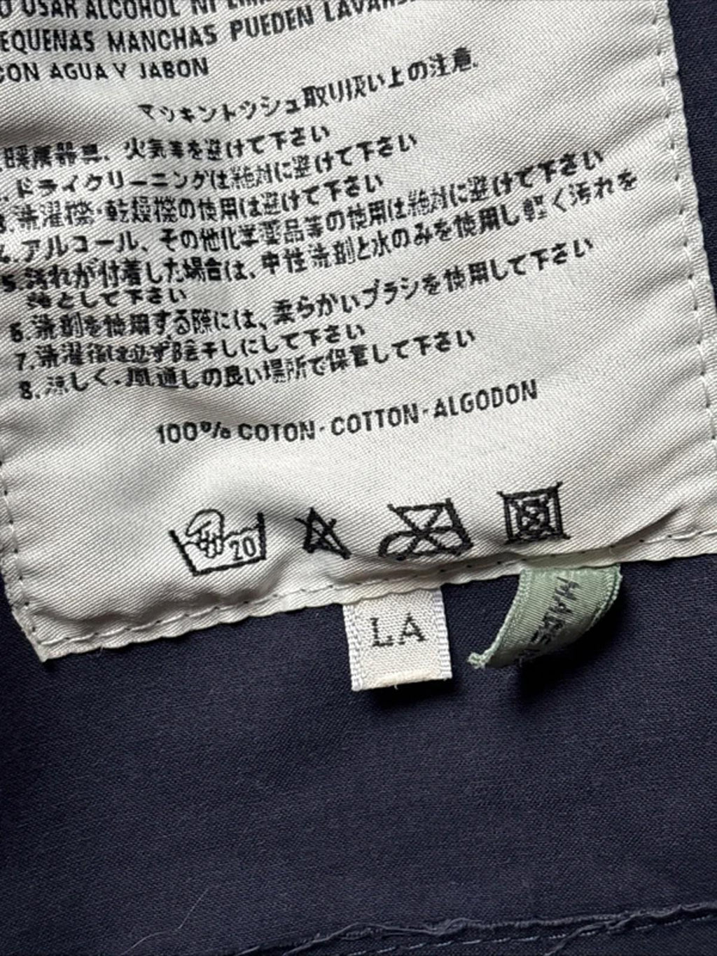 Hermès Paris Double Breasted Wax Cotton Trench Rain Coat L Navy Blue Martingale
