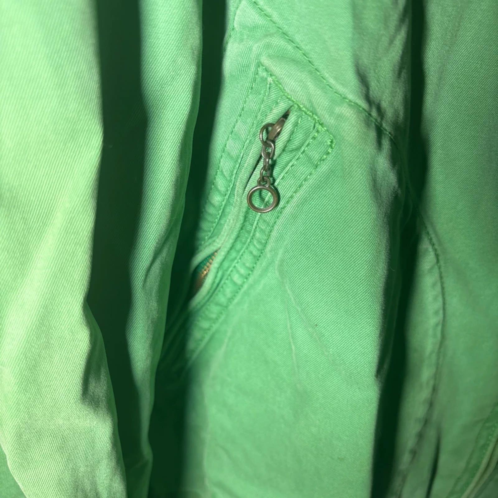 Vintage Green Polo by Ralph Lauren Harrington Style Zip Up Jacket Iconic Size XL