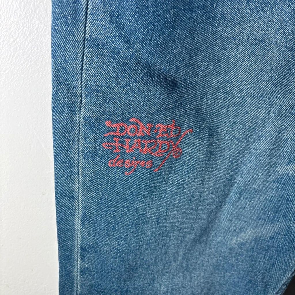 Ed Hardy  True Till Death tattoo graphic denim Loose Fit Jeans W32 new with tags