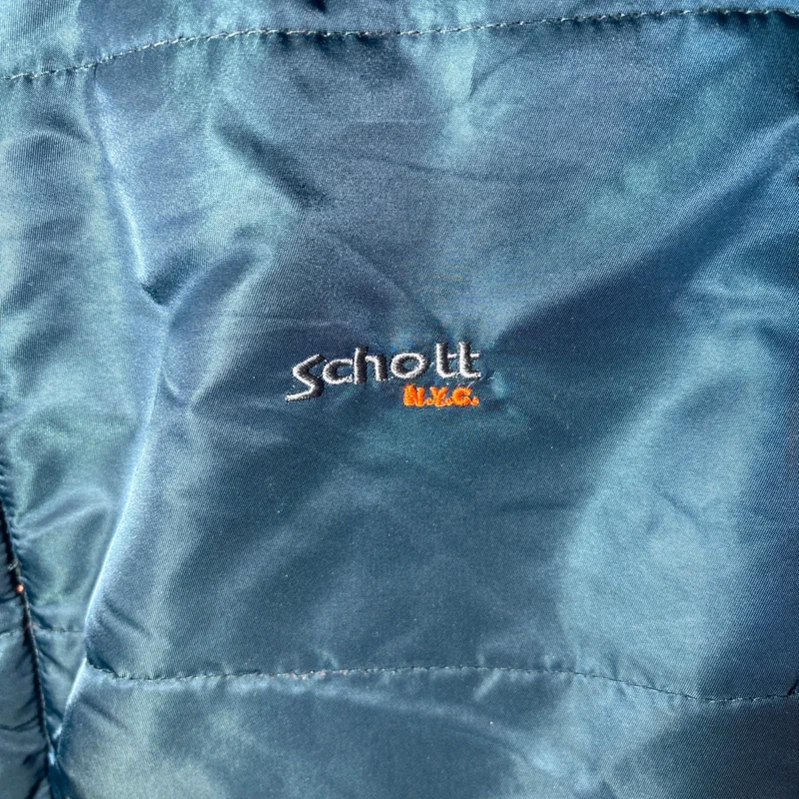 Schott NYC Reversible Nylon Vest Puffer Gilet Body warmer Men’s Size L Large VGC