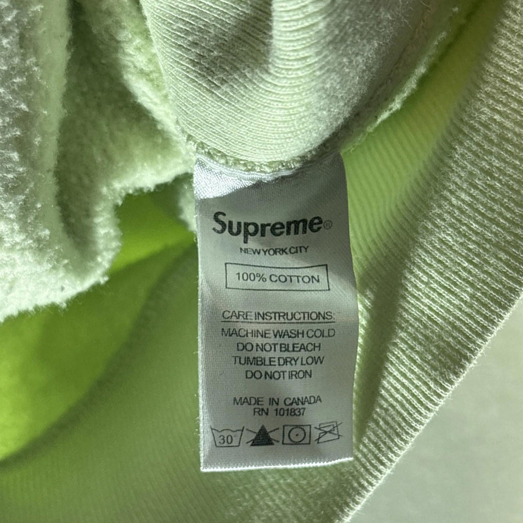 Supreme Box Logo Hooded Sweatshirt Pale Lime Size large L (FW17) VGC hoodie top