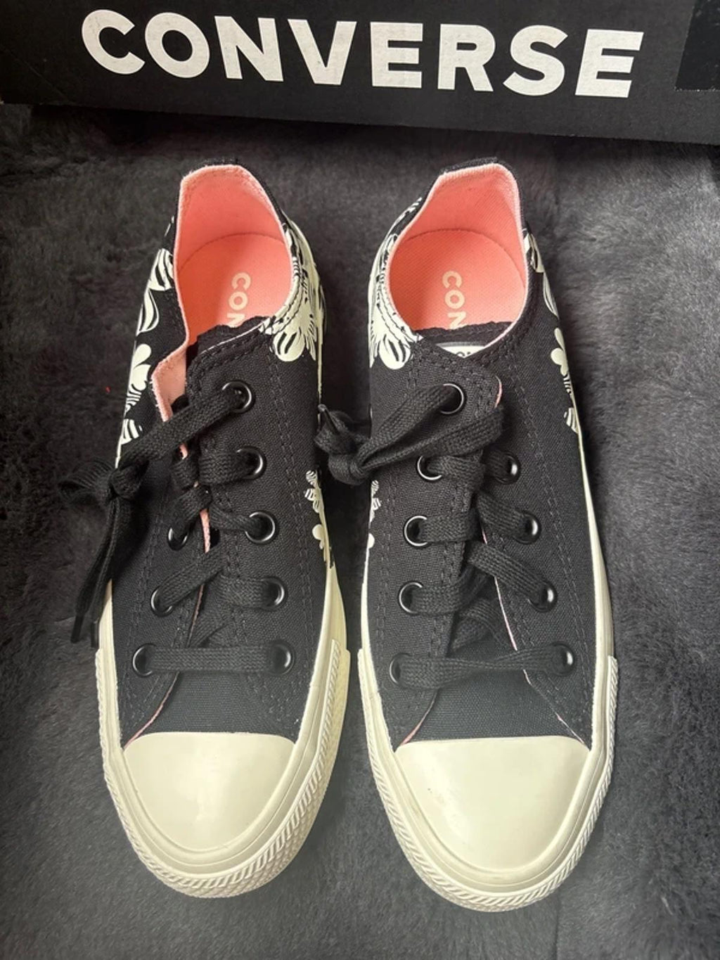 Women’s Converse Chuck Taylor All Star Black & White Pop Desert Floral Size UK4
