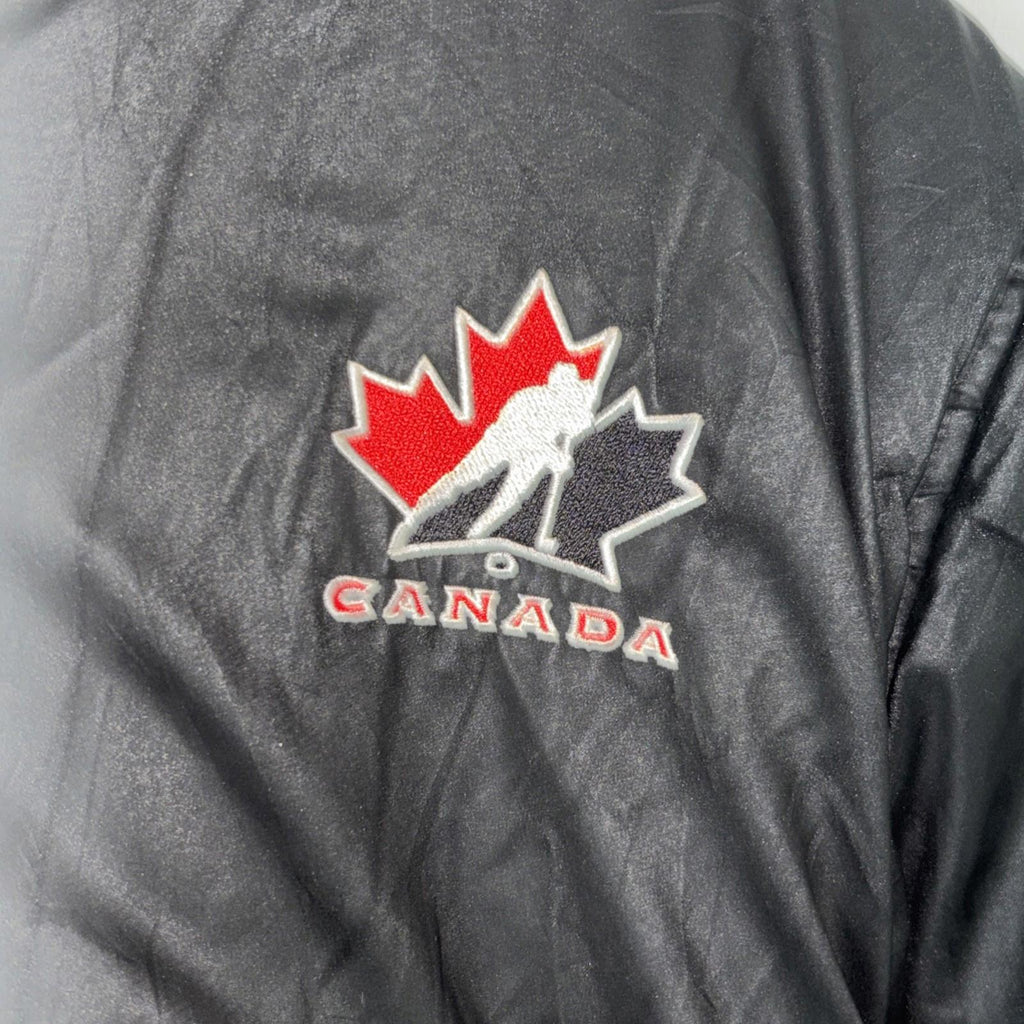 Nike NHL Canada Reversible Varsity Jacket Size XL Leather Sleeves Vintage