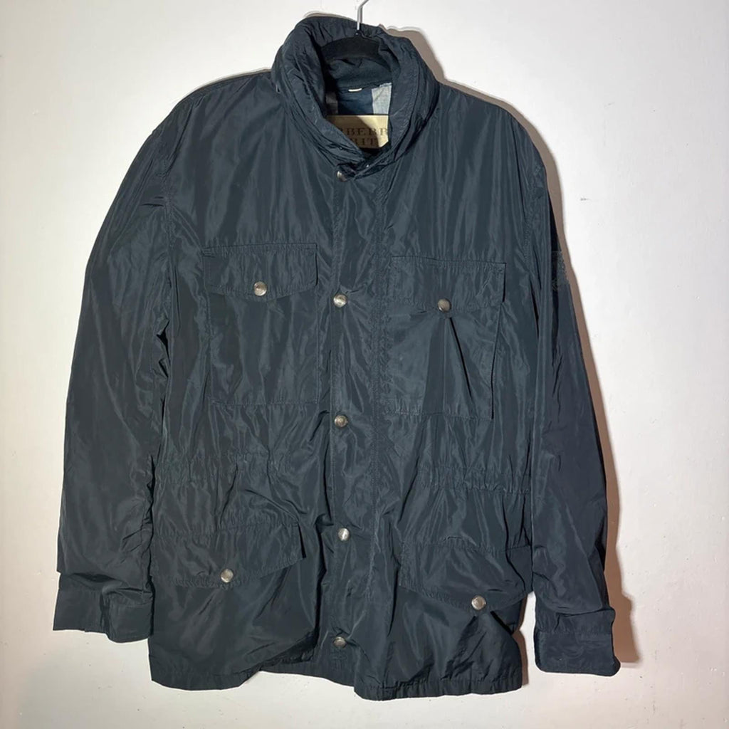 Burberry Brit Nova Check Men’s parka utility coat jacket zip away hood size XL VGC