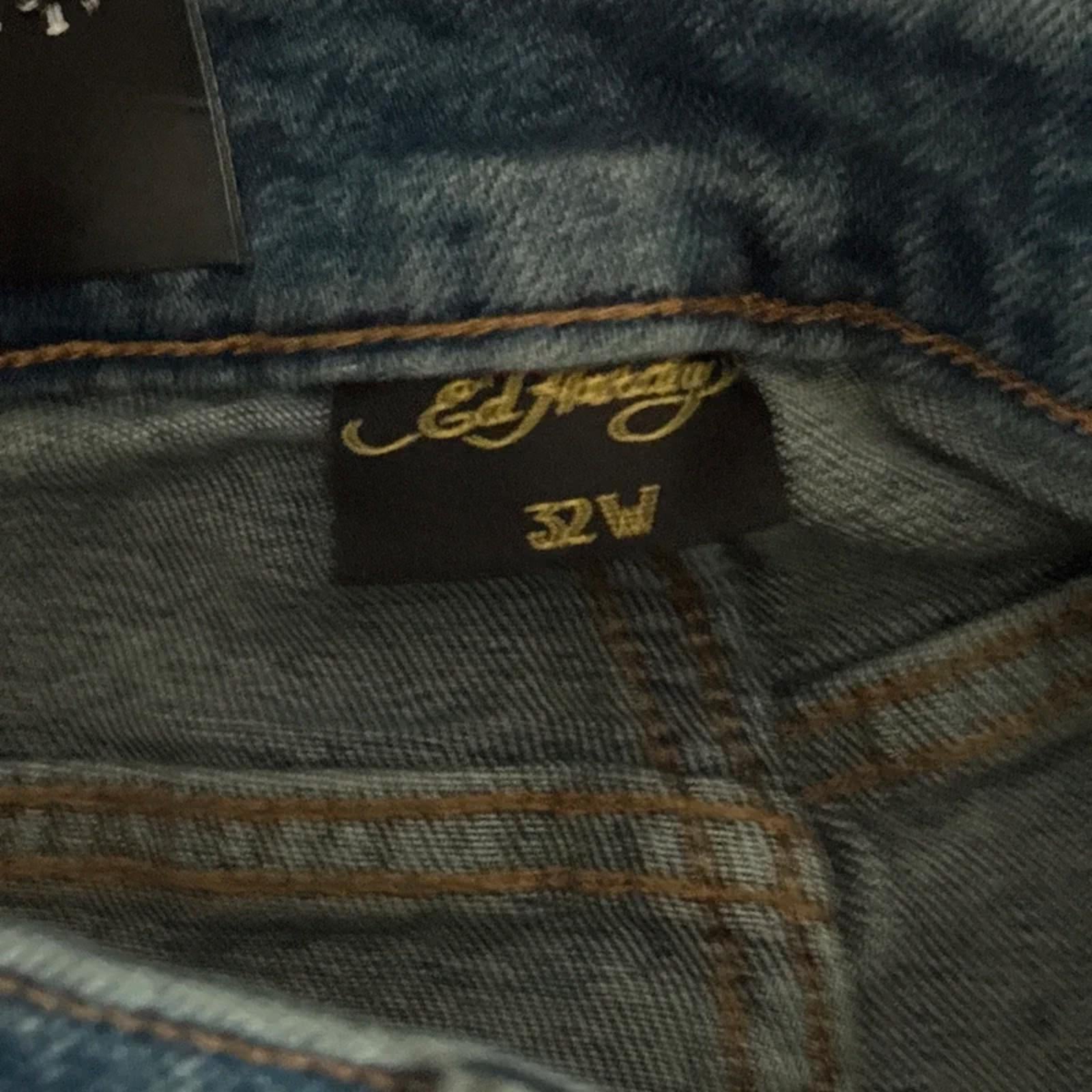 Ed Hardy  True Till Death tattoo graphic denim Loose Fit Jeans W32 new with tags