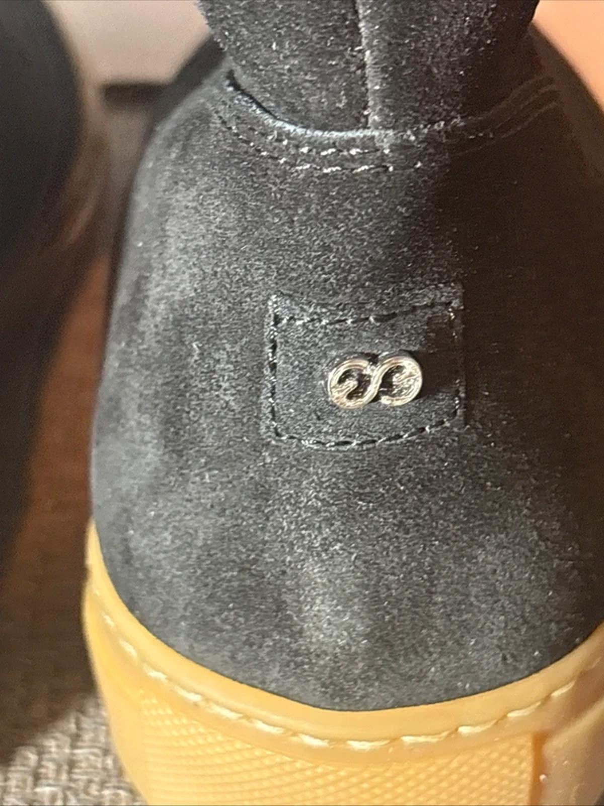 Escada Sport Black Suede Calfskin with A Fur Lining Size 5 UK (38) New with Box