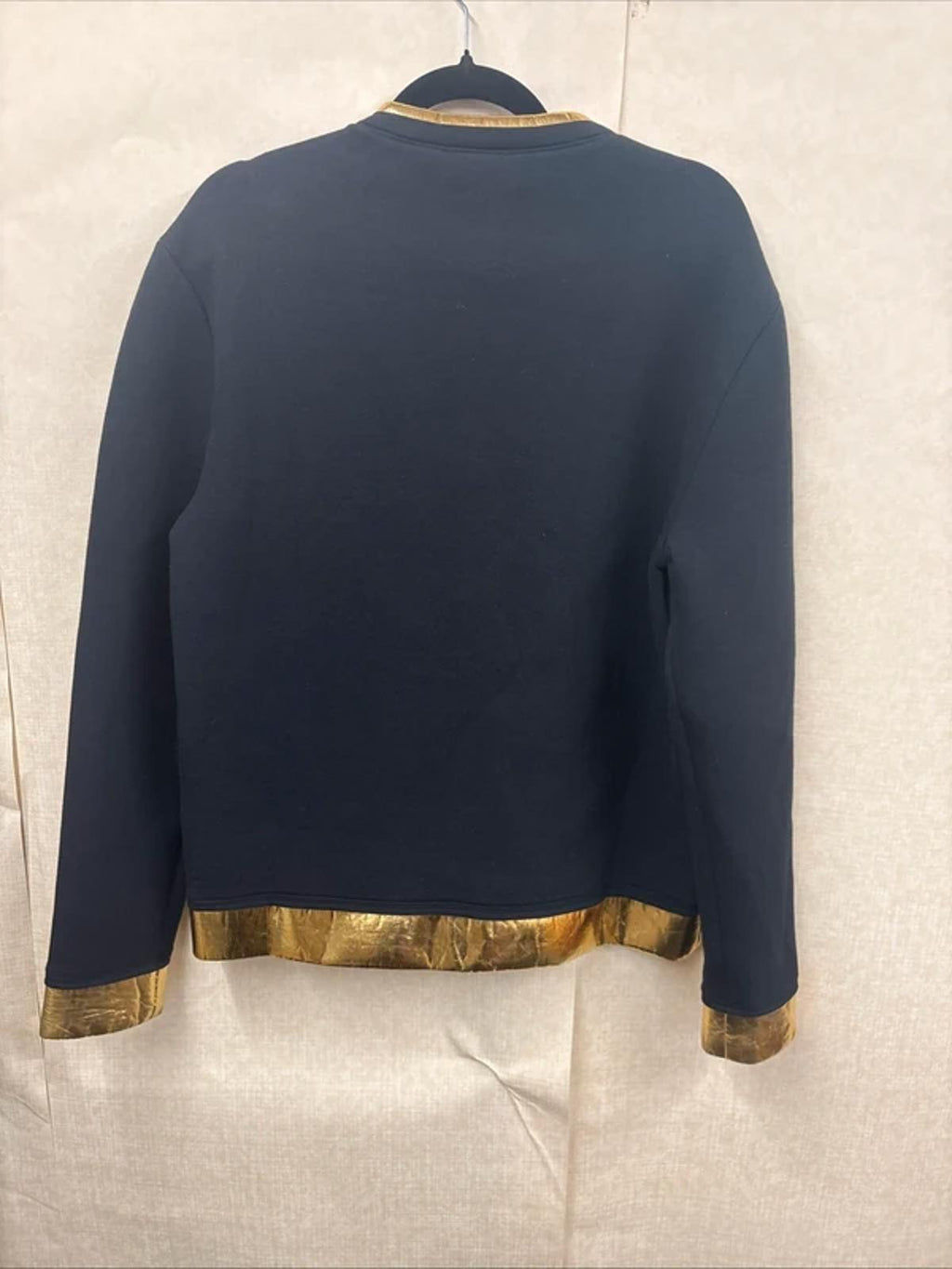 Black Versace Collection Sweatshirt Jumper with Gold Metallic Trim Size M BNWT
