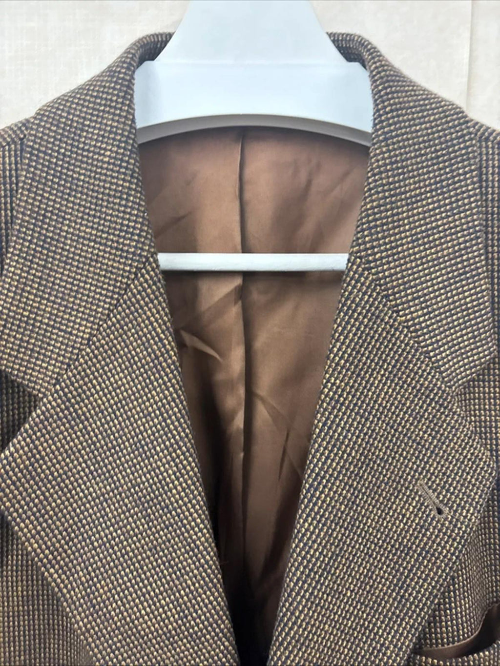 Vintage Cento Mila Classic 100 Wool And Cashmere Tweed Blazer Jacket Size 52