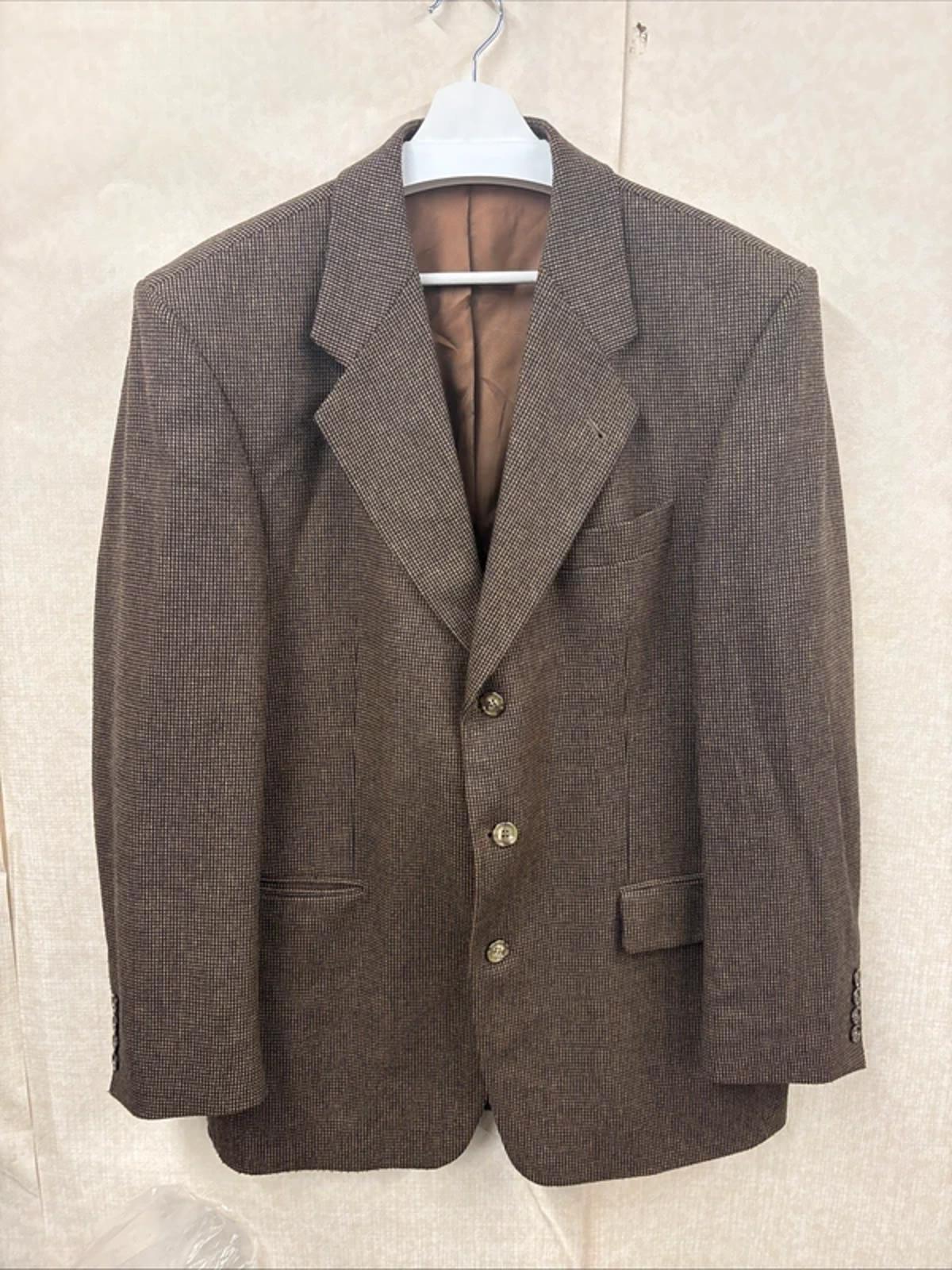 Vintage Cento Mila Classic 100 Wool And Cashmere Tweed Blazer Jacket Size 52