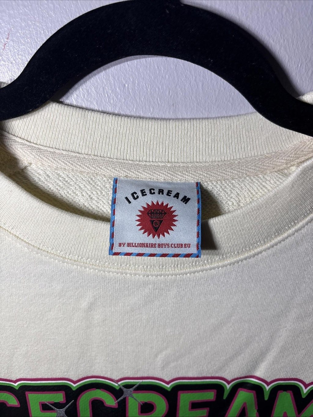 ICECREAM Off-White Sundae Sweatshirt Billionaire Boys Club S Mens New No Tag