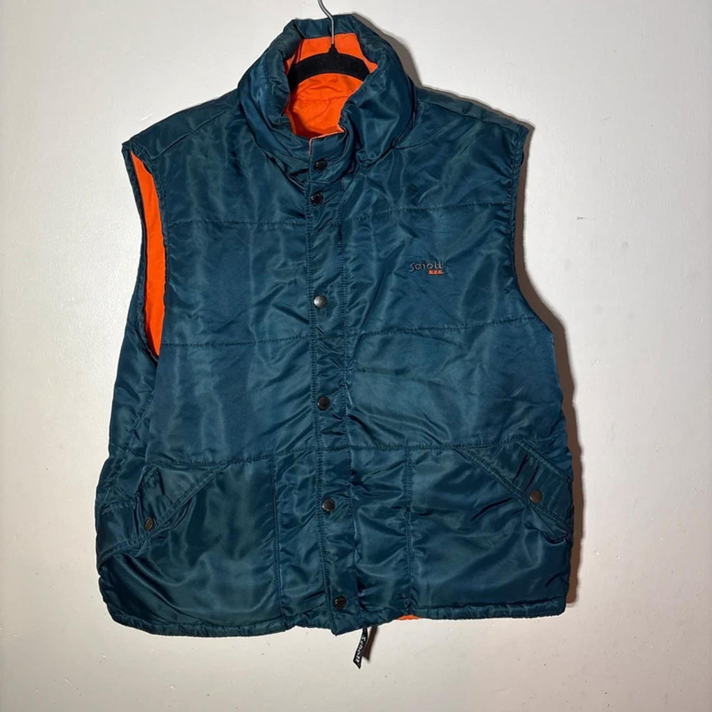 Schott NYC Reversible Nylon Vest Puffer Gilet Body warmer Men’s Size L Large VGC