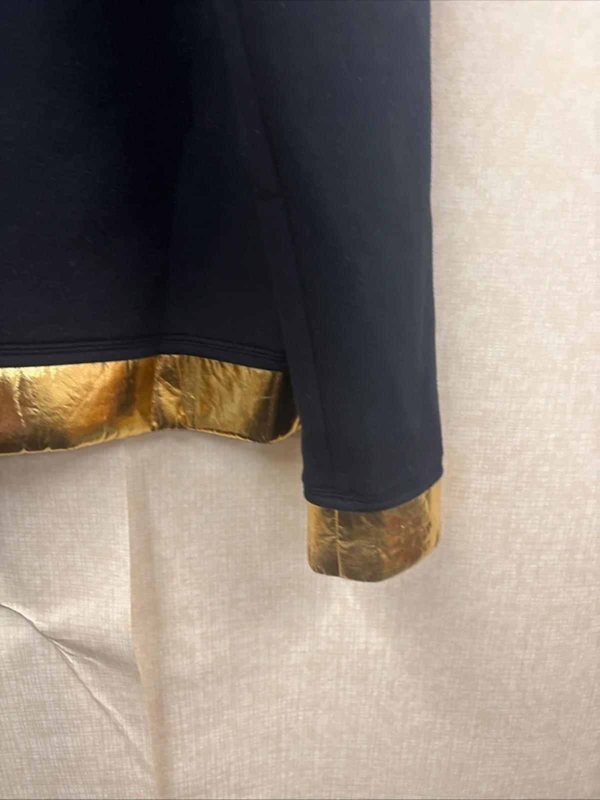Black Versace Collection Sweatshirt Jumper with Gold Metallic Trim Size M BNWT