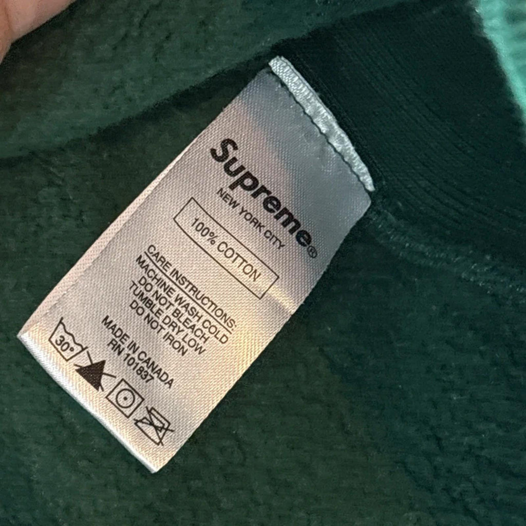 Supreme Box Logo Bogo Crewneck Hoodie jumper sweatshirt Green Medium FW18 100% Authentic VGC