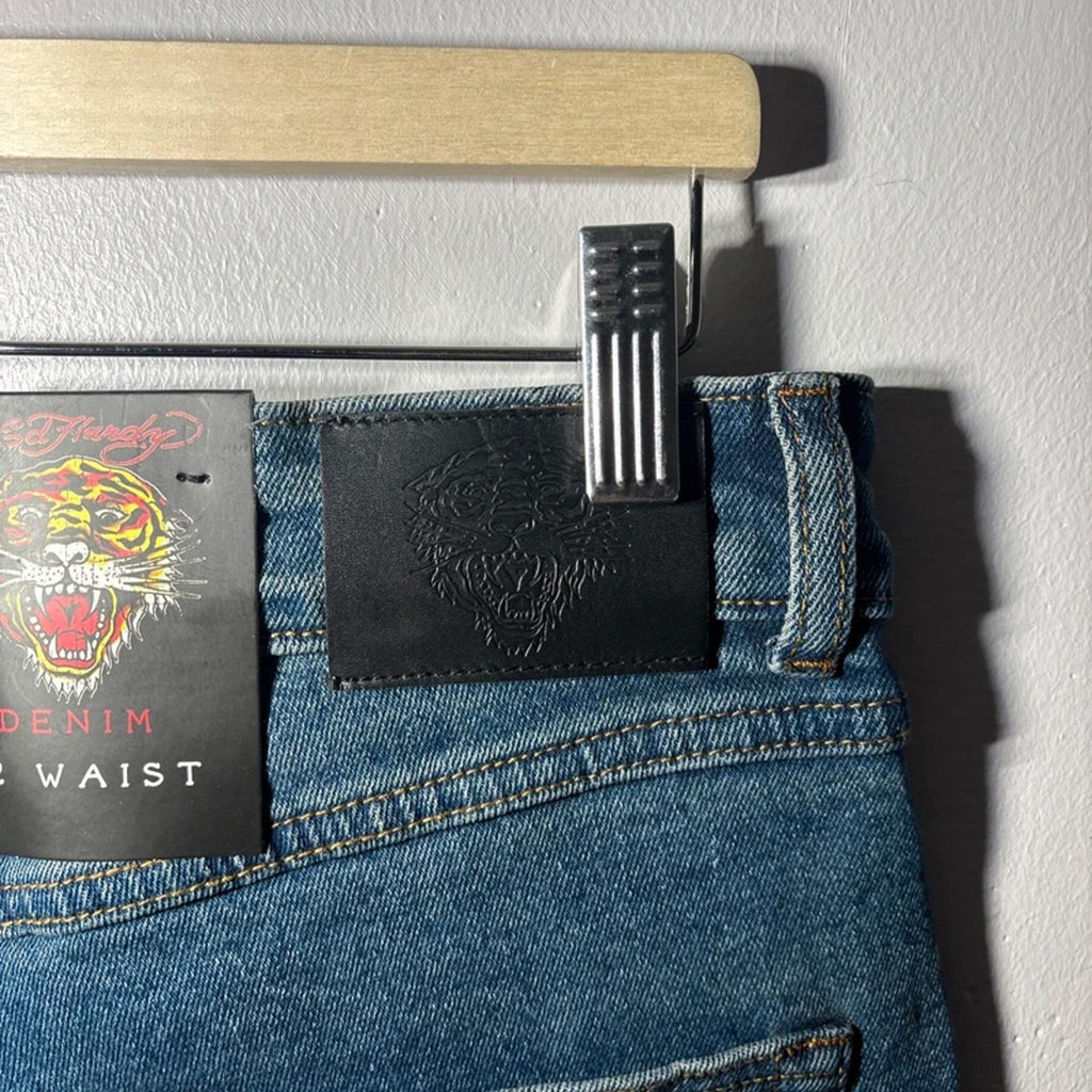Ed Hardy  True Till Death tattoo graphic denim Loose Fit Jeans W32 new with tags