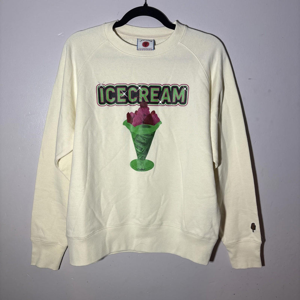 ICECREAM Off-White Sundae Sweatshirt Billionaire Boys Club S Mens New No Tag