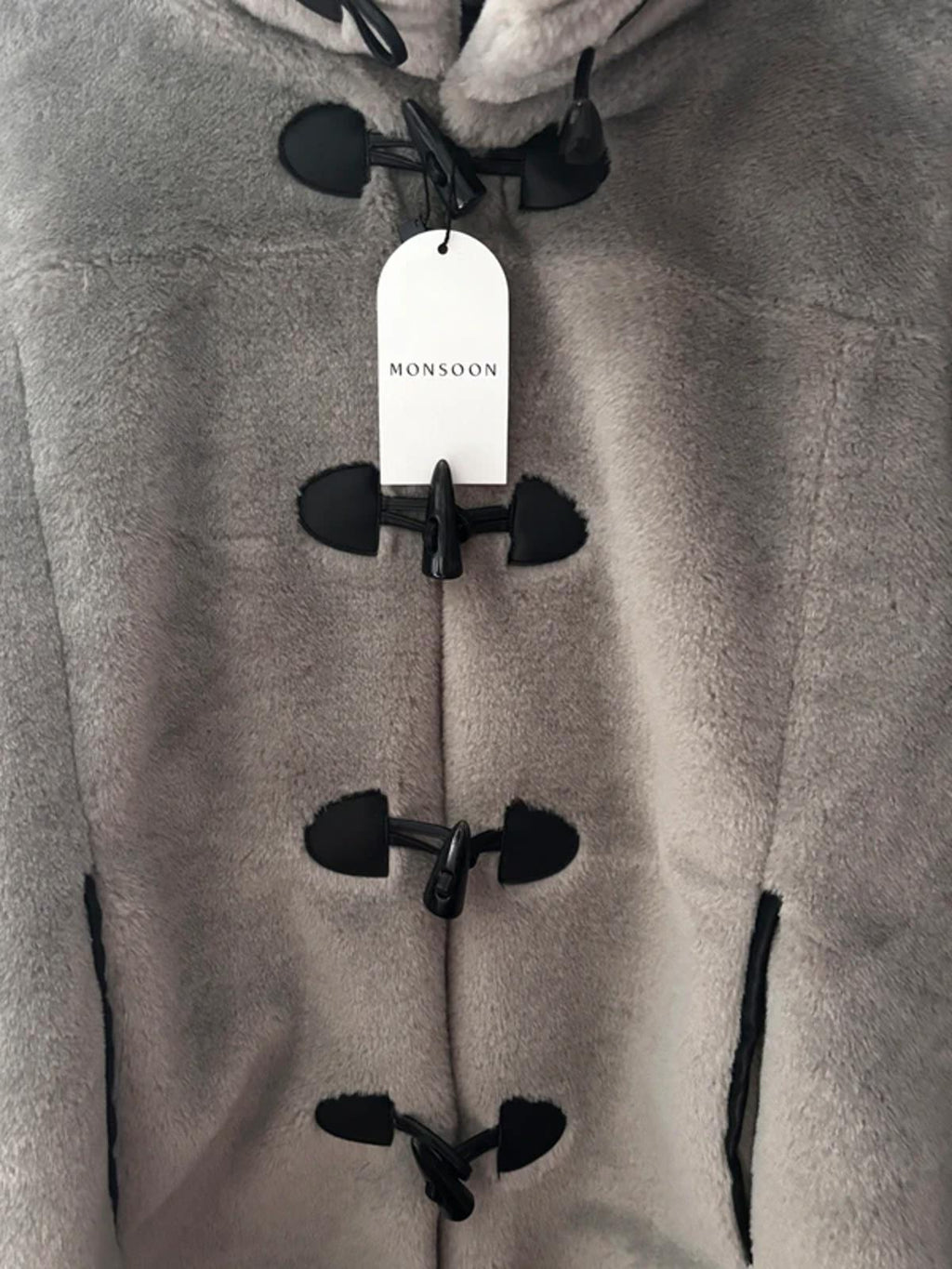 RRP £150 Monsoon Dakota Super Soft Duffle Coat - Size Large