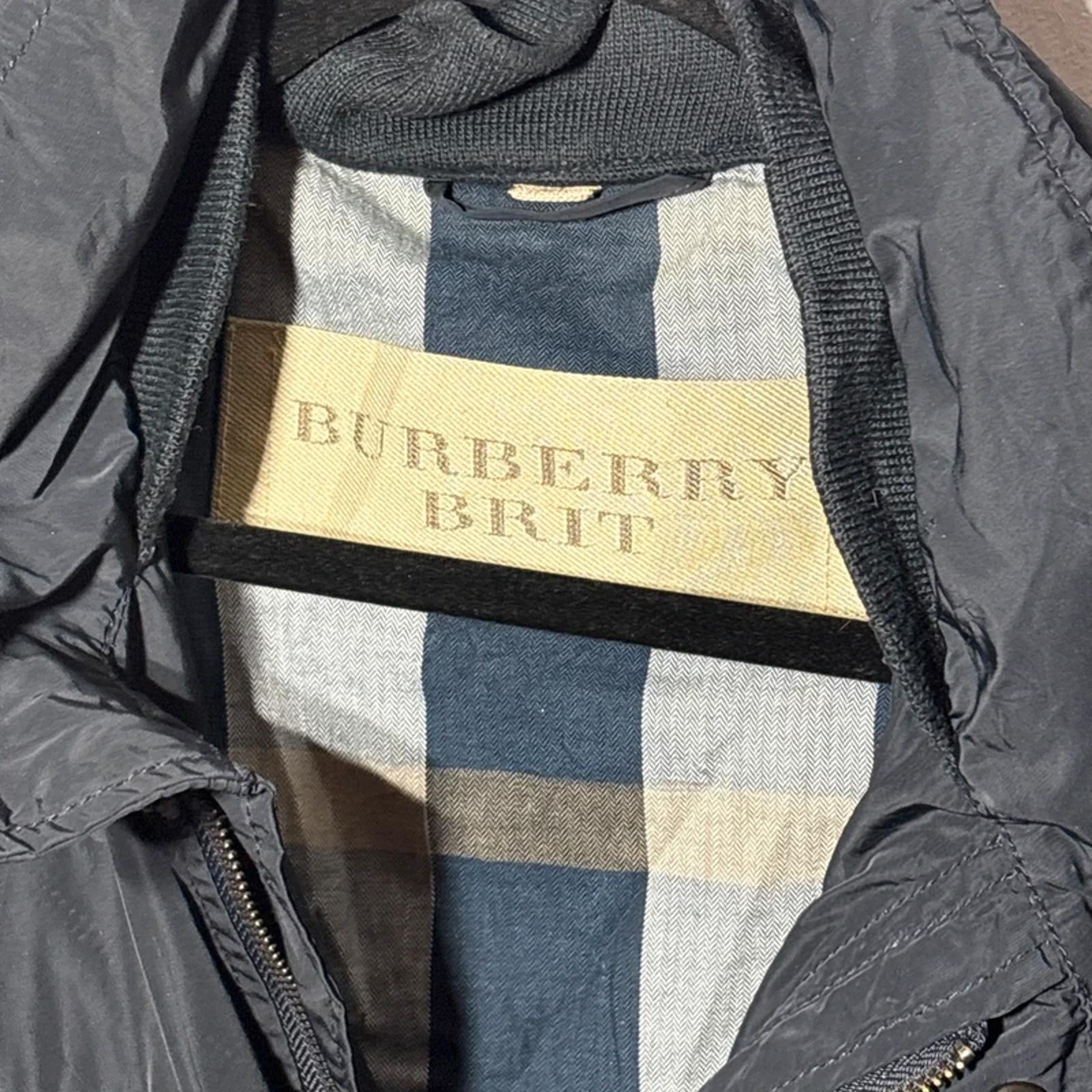 Burberry Brit Nova Check Men’s parka utility coat jacket zip away hood size XL VGC