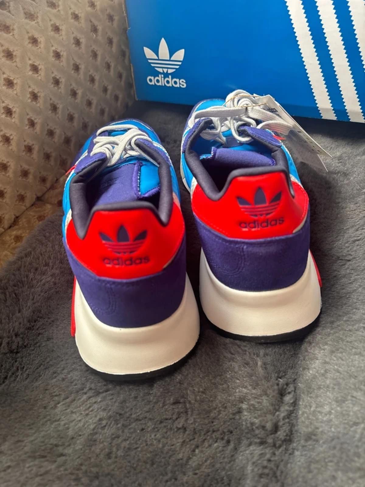 Mens Adidas Retropy F2 Legacy Indigo Red Trainers - Size UK11
