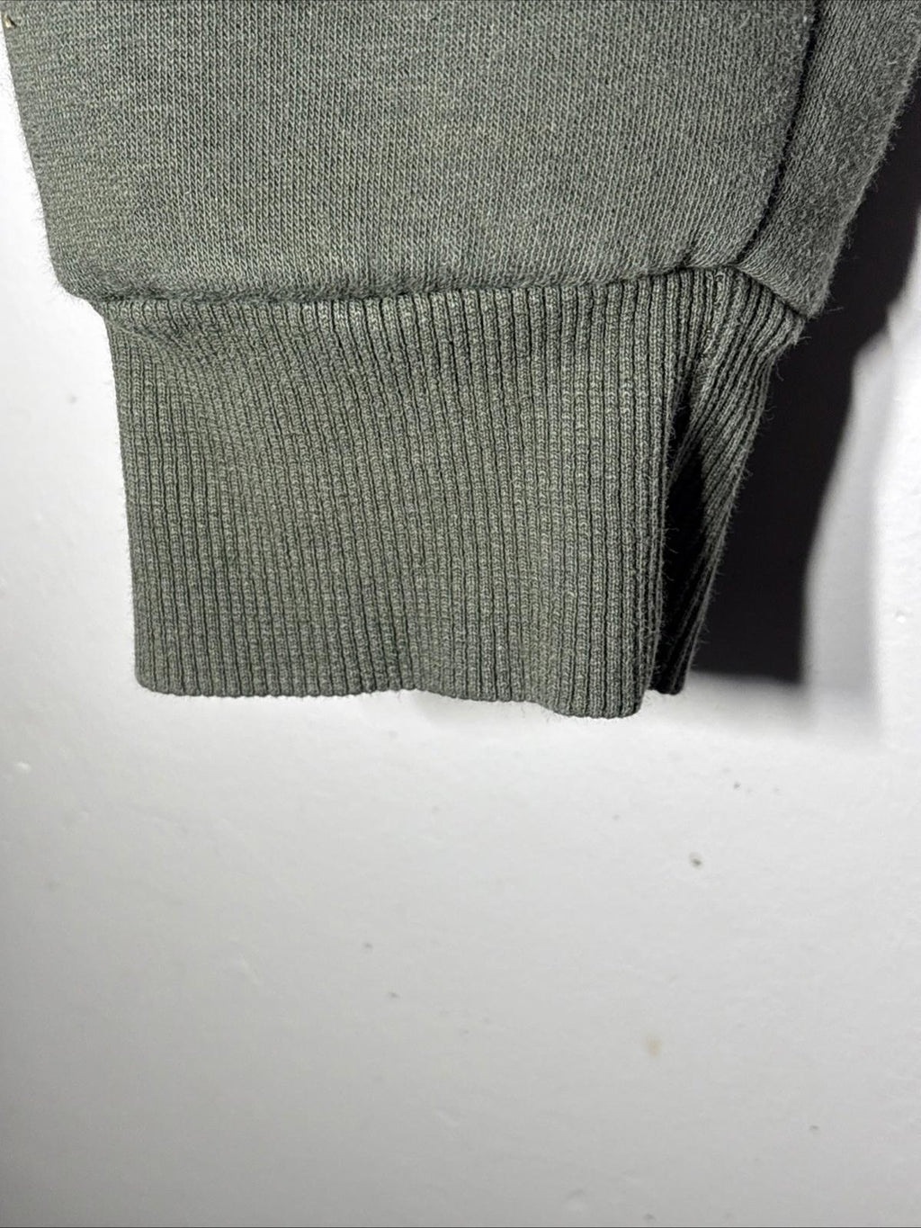 Vintage Stone Island Men’s Green Khaki XXL Full Zip Quilted Fleece Jacket Sweat