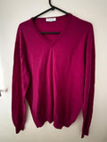 Richard James 100% Marino V Neck Jumper - Size Large