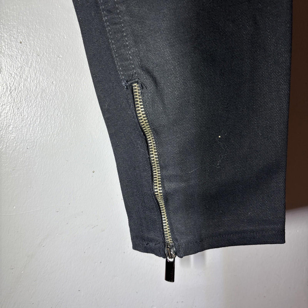 Jean Paul Gaultier Unisex black skinny jeans bedazzled entails back pocket w27