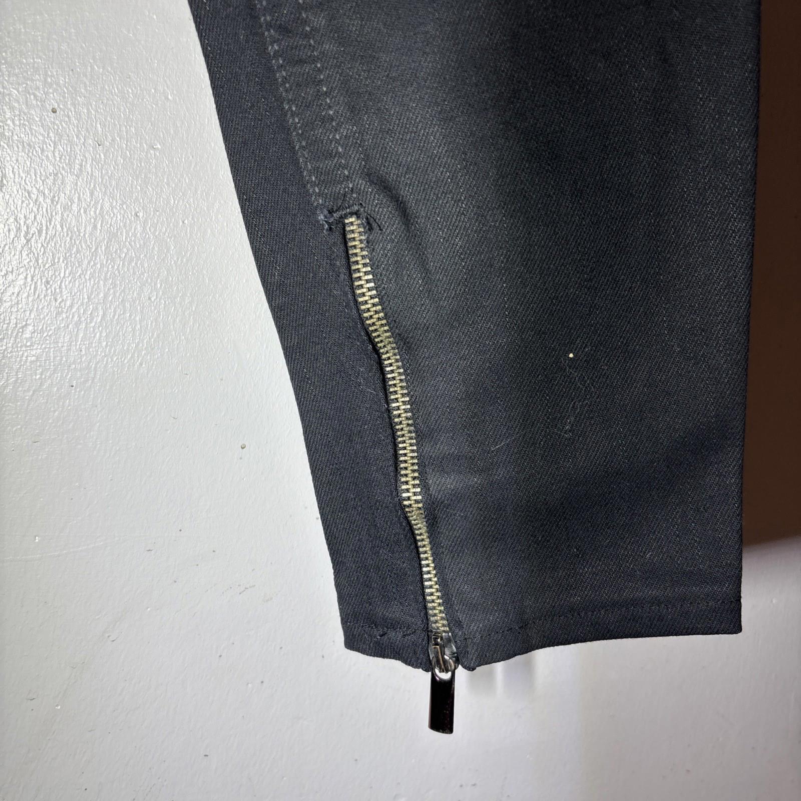 Jean Paul Gaultier Unisex black skinny jeans bedazzled entails back pocket w27