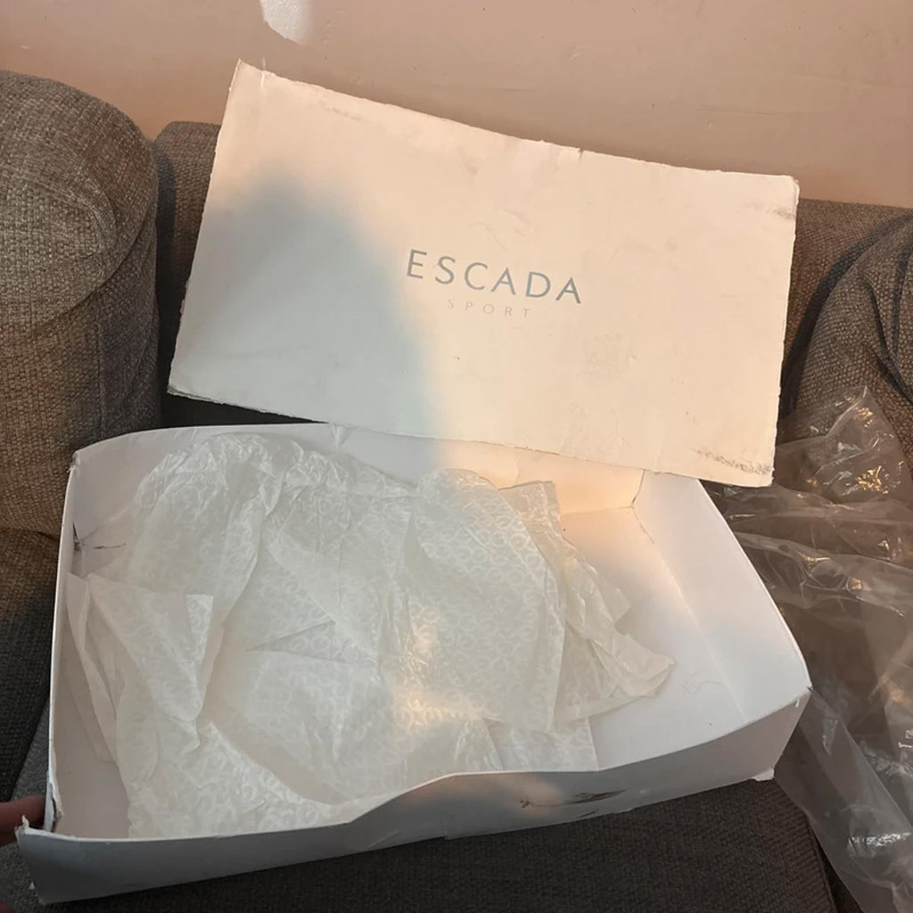 Escada Sport Black Suede Calfskin with A Fur Lining Size 5 UK (38) New with Box