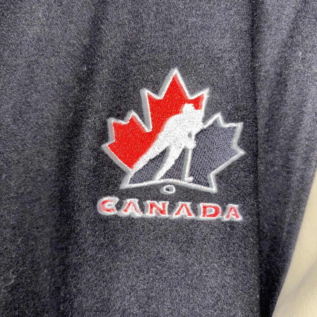 Nike NHL Canada Reversible Varsity Jacket Size XL Leather Sleeves Vintage