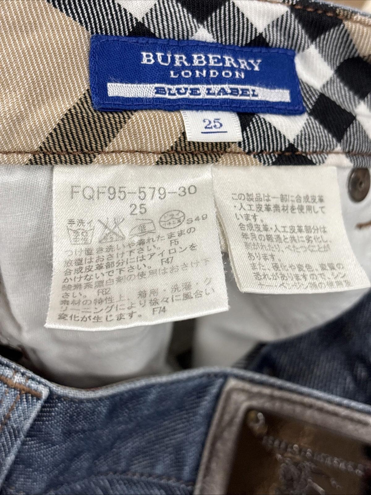 Burberry London Blue Label Straight Leg Jeans Size 25 VGC Genuine Designer