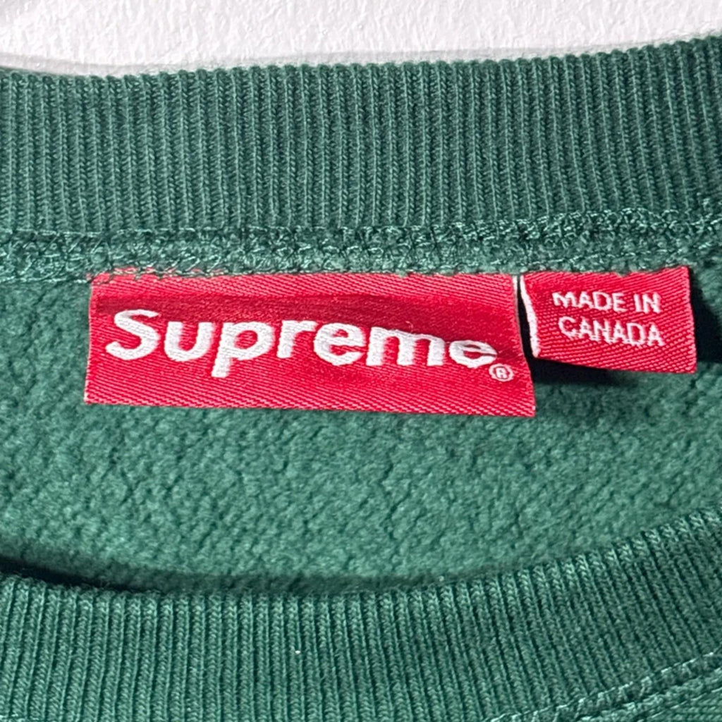 Supreme Box Logo Bogo Crewneck Hoodie jumper sweatshirt Green Medium FW18 100% Authentic VGC