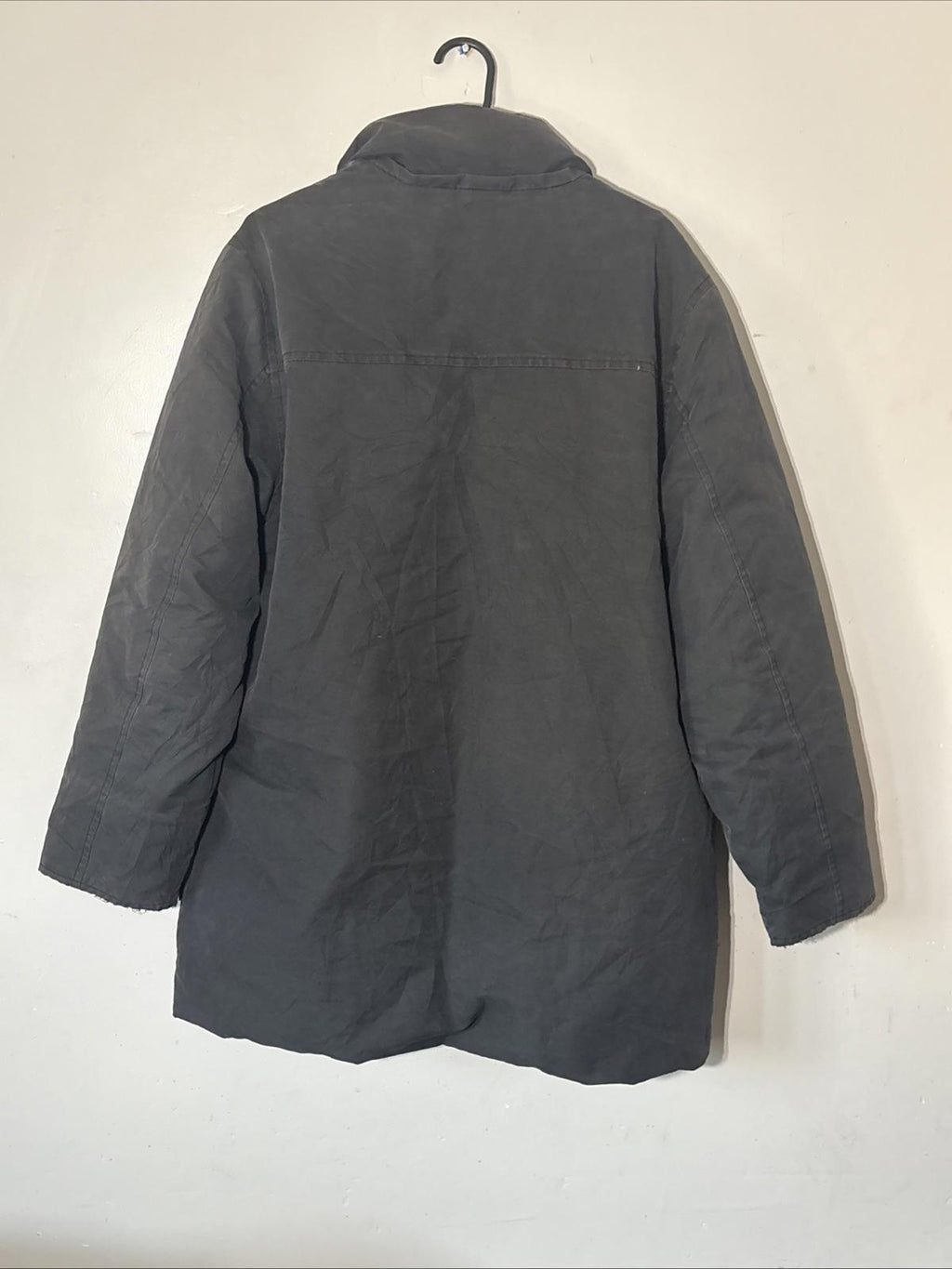 Vintage Moncler Size 2 Medium Navy Down Puffer Jacket Coat Missing Hood & Button