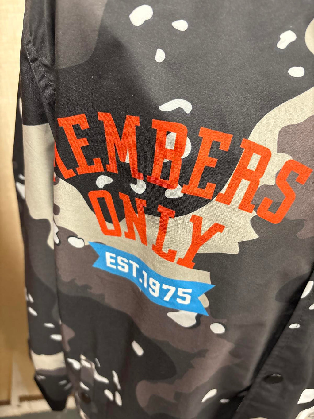 Members Only X Nickelodeon hey Arnold Black Camouflage Bomber Jacket Size L new
