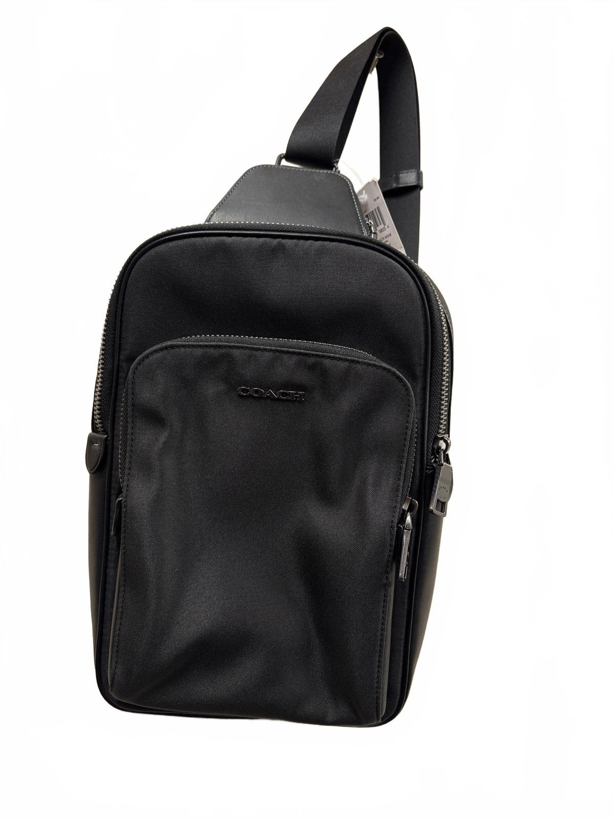 Coach Ethan pack Black leather Crossbody Sling Bag RRP £425 new with tags
