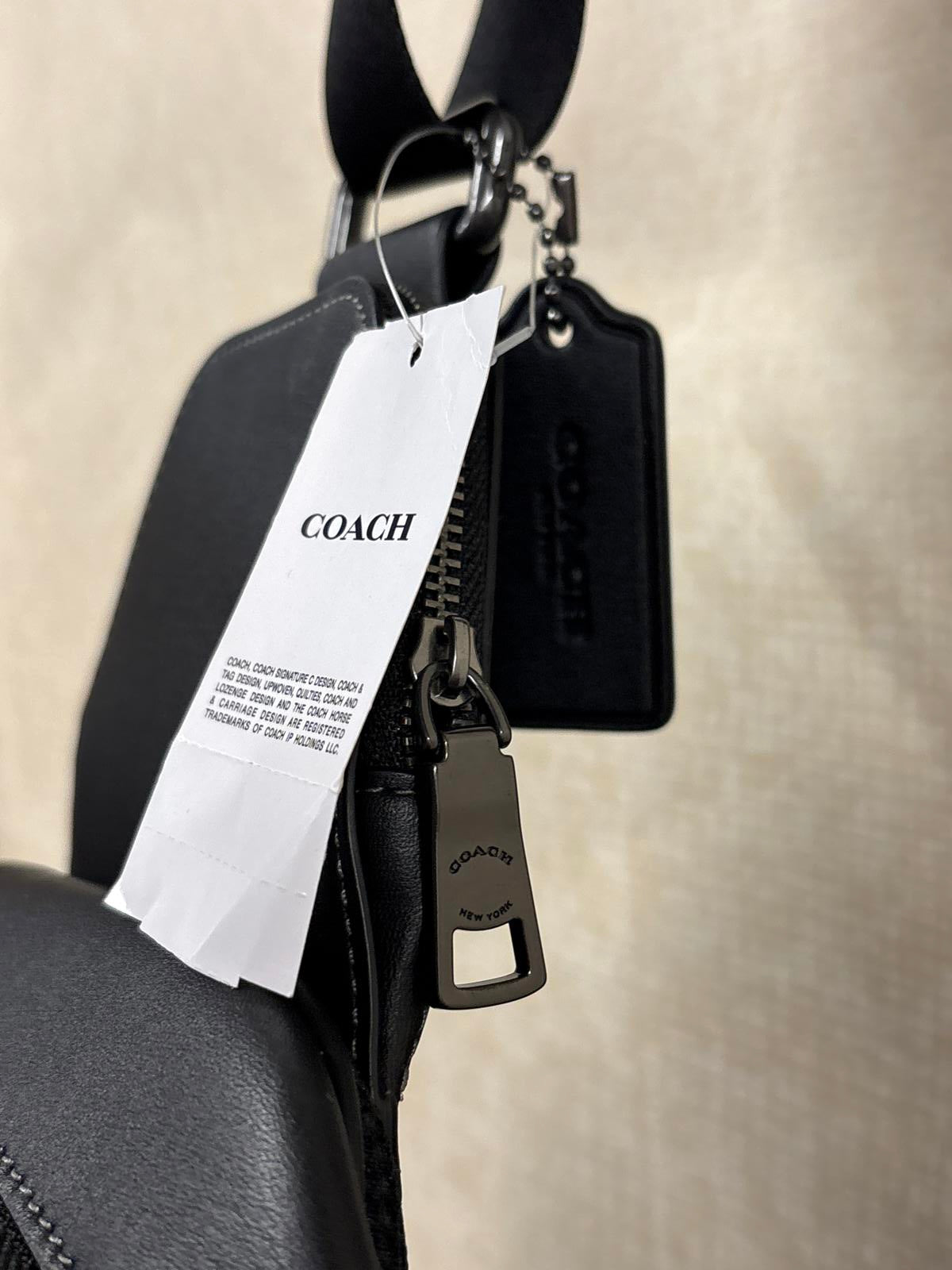 Coach Ethan pack Black leather Crossbody Sling Bag RRP £425 new with tags