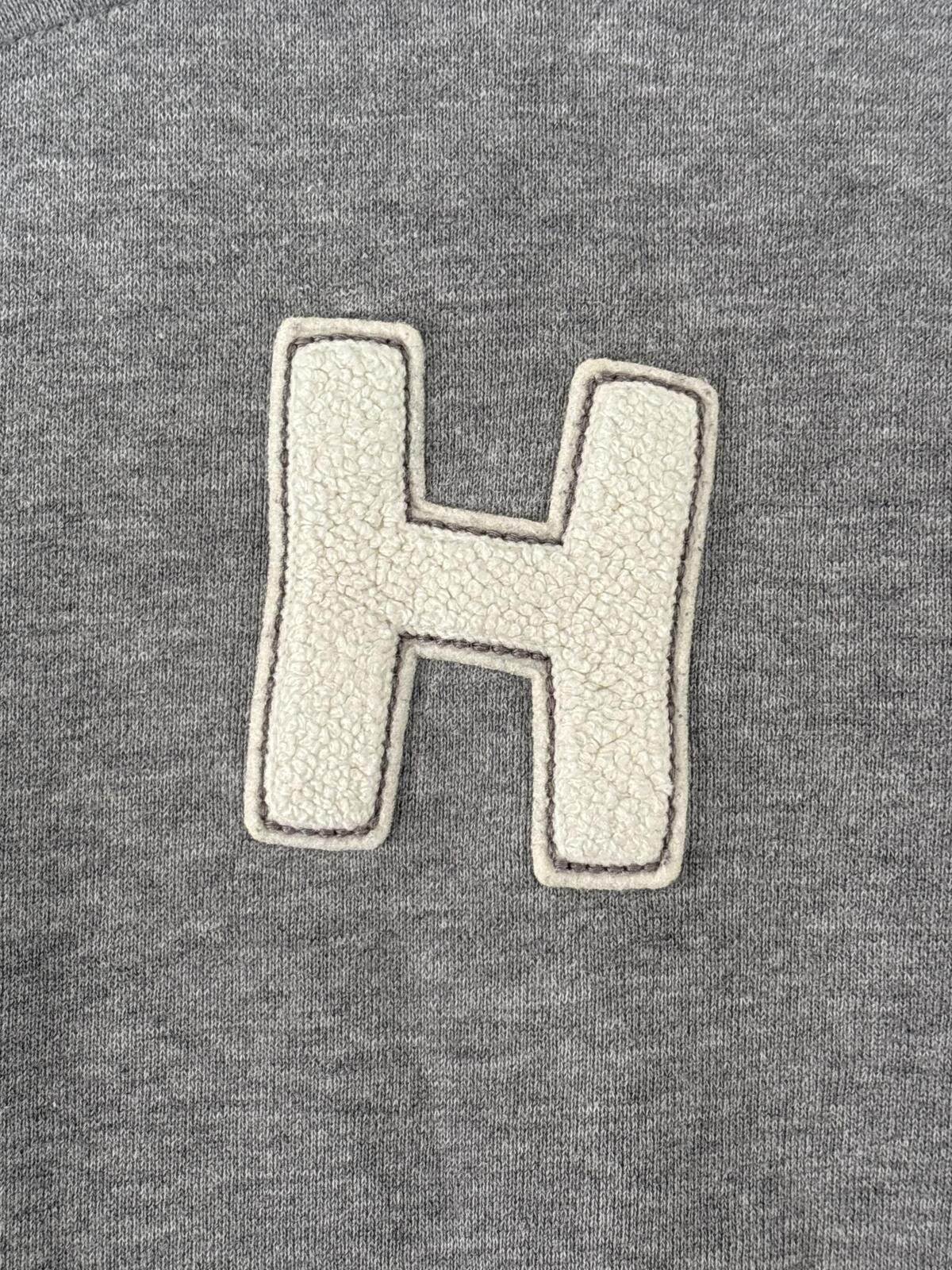 Tommy Hilfiger Grey Hoodie with Sherpa Lining and fluffy Teddy 'H' Patch size M