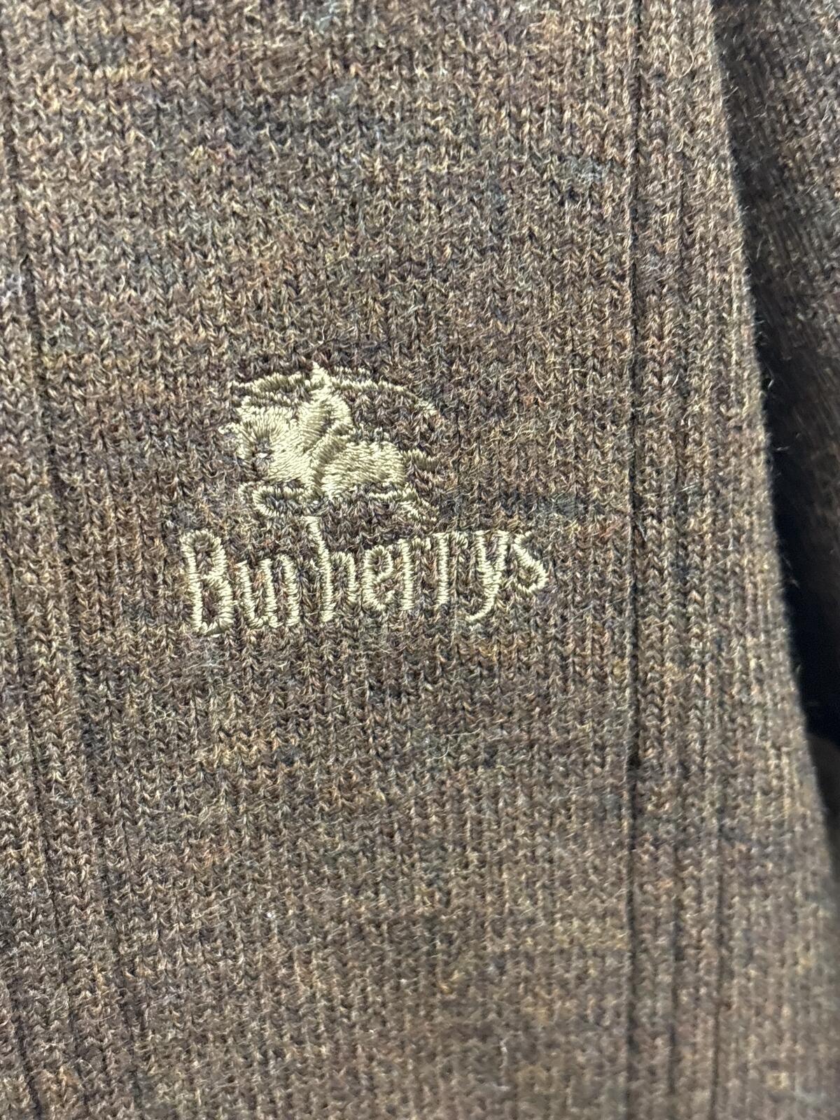 Burberrys Brown 100% new Wool Sweater with Suede Shoulder & elbow Patches