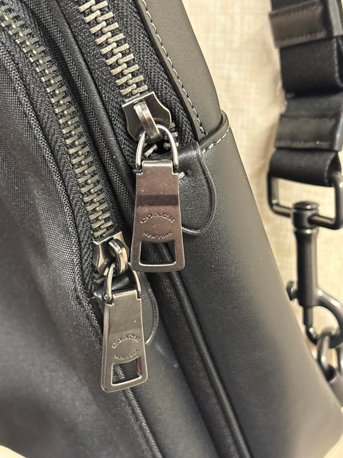 Coach Ethan pack Black leather Crossbody Sling Bag RRP £425 new with tags