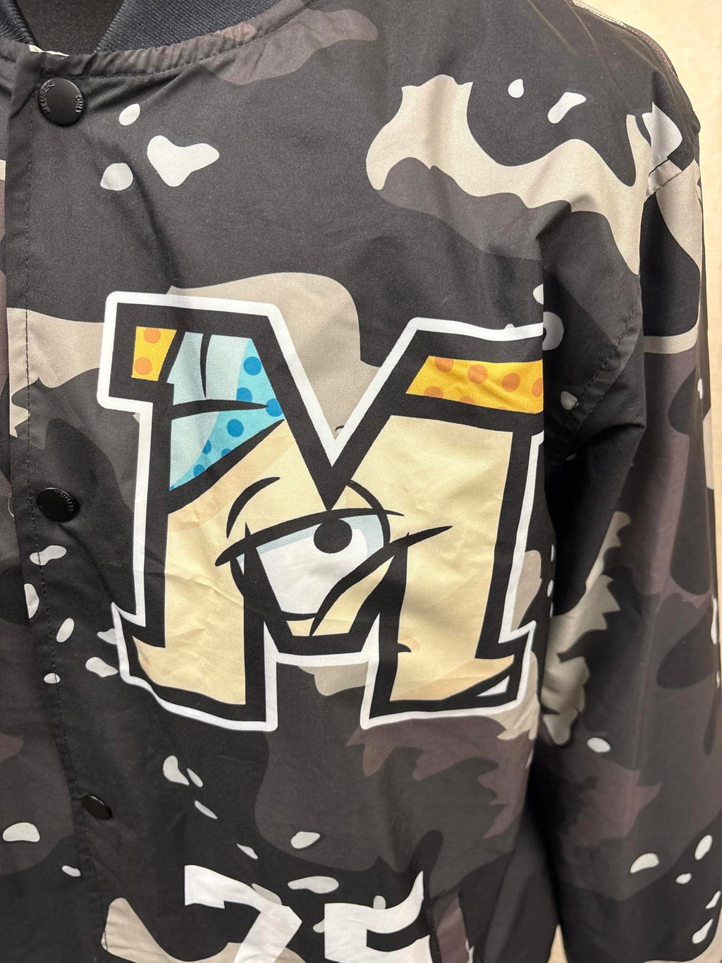 Members Only X Nickelodeon hey Arnold Black Camouflage Bomber Jacket Size L new