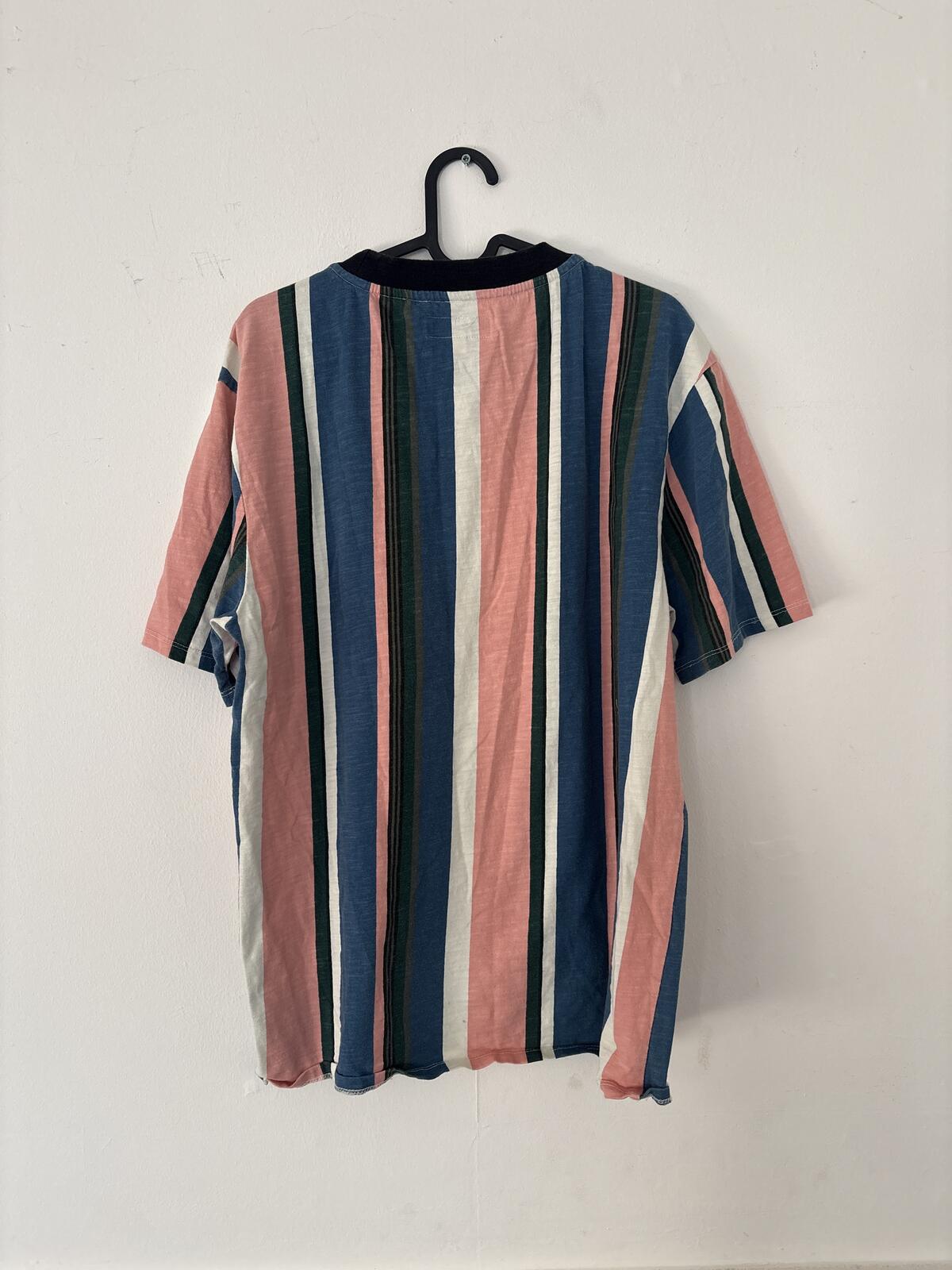 Guess Jeans Striped Logo T-Shirt top tee size M Medium